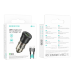 Автомобільний зарядний пристрій Borofone BZ23 18W QC3.0 (1USB) transparent + кабель Type-C- чорний