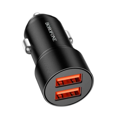 Автомобільний зарядний пристрій Borofone BZ19 Wisdom 12W (2USB/2.4A)- чорний