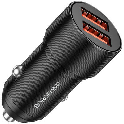 Автомобільний зарядний пристрій Borofone BZ19 Wisdom 12W (2USB/2.4A)- чорний
