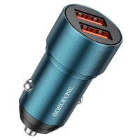 Автомобільний зарядний пристрій Borofone BZ19 Wisdom 12W (2USB/2.4A)- sapphire blue Автомобільний зарядний пристрій Borofone BZ19 Wisdom 12W (2USB/2.4A)- sapphire blue