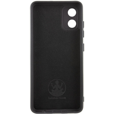 Накладка (з мікрофіброю) Silicone Cover Lakshmi Full Camera (A) для Motorola Moto E13- чорний