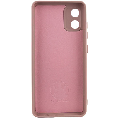 Накладка (з мікрофіброю) Silicone Cover Lakshmi Full Camera (A) для Motorola Moto E13- рожевий пісок