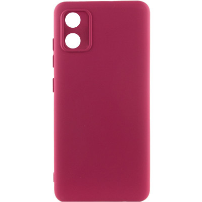Накладка (з мікрофіброю) Silicone Cover Lakshmi Full Camera (A) для Motorola Moto E13- марсала