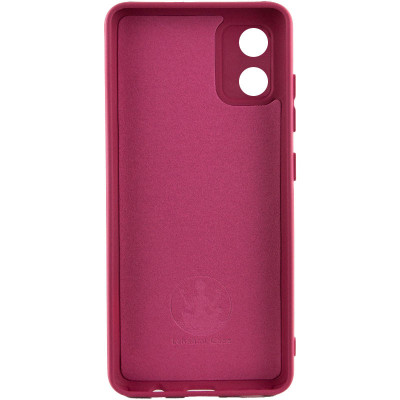 Накладка (з мікрофіброю) Silicone Cover Lakshmi Full Camera (A) для Motorola Moto E13- марсала