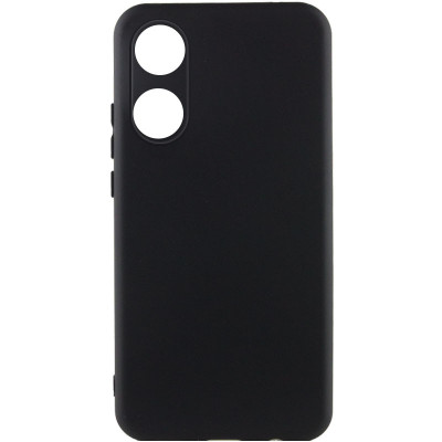 Накладка (з мікрофіброю) Silicone Cover Lakshmi Full Camera (A) для Oppo A78 4G- чорний