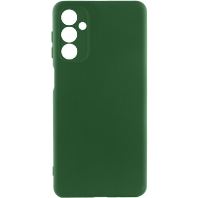 Накладка (з мікрофіброю) Silicone Cover Lakshmi Full Camera (A) для Samsung A15 4G/5G- темно-зелений