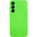 Накладка (з мікрофіброю) Silicone Cover Lakshmi Full Camera (A) для Samsung A15 4G/5G- салатовий