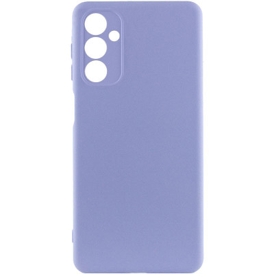 Накладка (з мікрофіброю) Silicone Cover Lakshmi Full Camera (A) для Samsung A24 4G- бузковий