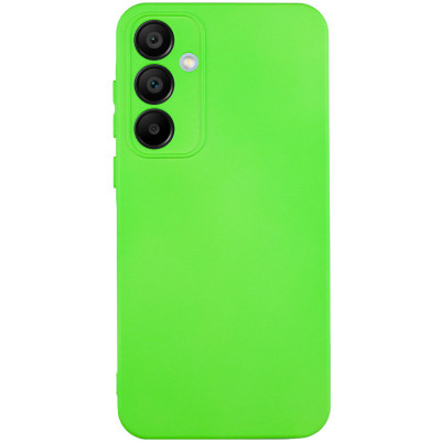 Накладка (з мікрофіброю) Silicone Cover Lakshmi Full Camera (A) для Samsung A24 4G- салатовий