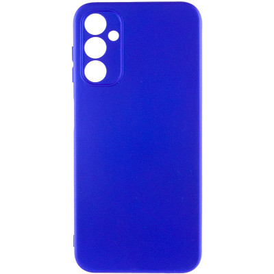 Накладка (з мікрофіброю) Silicone Cover Lakshmi Full Camera (A) для Samsung A24 4G- ультра-синій