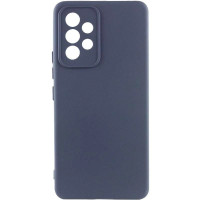 Накладка (з мікрофіброю) Silicone Cover Lakshmi Full Camera (A) для Samsung A53 5G- темно-синій