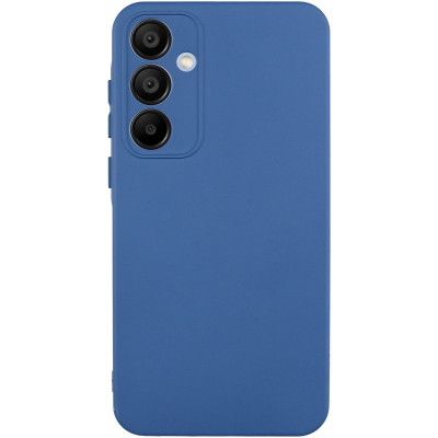 Накладка (з мікрофіброю) Silicone Cover Lakshmi Full Camera (A) для Samsung A55- синій