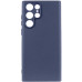 Накладка (з мікрофіброю) Silicone Cover Lakshmi Full Camera (A) для Samsung S24 Ultra- темно-синій