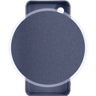 Накладка (з мікрофіброю) Silicone Cover Lakshmi Full Camera (A) для Samsung S24 Ultra- темно-синій