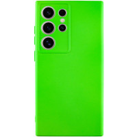 Накладка (з мікрофіброю) Silicone Cover Lakshmi Full Camera (A) для Samsung S24 Ultra- салатовий