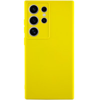 Накладка (з мікрофіброю) Silicone Cover Lakshmi Full Camera (A) для Samsung S24 Ultra- жовтий