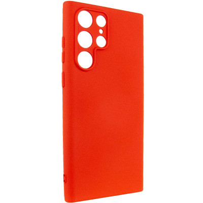 Накладка (з мікрофіброю) Silicone Cover Lakshmi Full Camera (A) для Samsung S24 Ultra- червоний