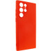 Накладка (з мікрофіброю) Silicone Cover Lakshmi Full Camera (A) для Samsung S24 Ultra- червоний