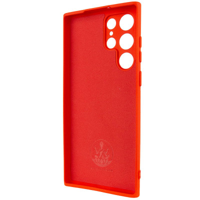 Накладка (з мікрофіброю) Silicone Cover Lakshmi Full Camera (A) для Samsung S24 Ultra- червоний