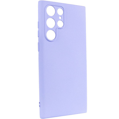 Накладка (з мікрофіброю) Silicone Cover Lakshmi Full Camera (A) для Samsung S24 Ultra- бузковий