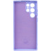 Накладка (з мікрофіброю) Silicone Cover Lakshmi Full Camera (A) для Samsung S24 Ultra- бузковий
