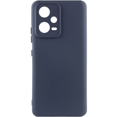 Накладка (з мікрофіброю) Silicone Cover Lakshmi Full Camera (A) для Xiaomi Redmi Note 12 5G / Poco X5 5G- темно-синій