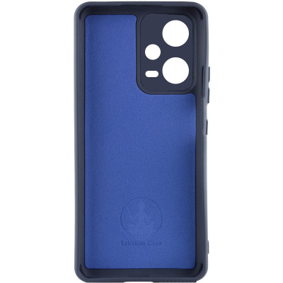 Накладка (з мікрофіброю) Silicone Cover Lakshmi Full Camera (A) для Xiaomi Redmi Note 12 5G / Poco X5 5G- темно-синій