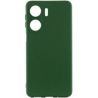 Накладка (з мікрофіброю) Silicone Cover Lakshmi Full Camera (A) для Xiaomi Redmi 13C 4G / Poco C65- темно-зелений