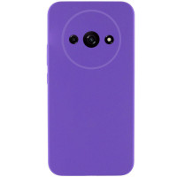 Накладка (з мікрофіброю) Silicone Cover Lakshmi Full Camera (A) для Xiaomi Redmi A3- фіолетовий