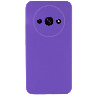 Накладка (з мікрофіброю) Silicone Cover Lakshmi Full Camera (A) для Xiaomi Redmi A3- фіолетовий