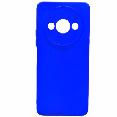 Накладка (з мікрофіброю) Silicone Cover Lakshmi Full Camera (A) для Xiaomi Redmi A3- ультра-синій