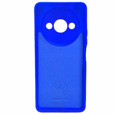 Накладка (з мікрофіброю) Silicone Cover Lakshmi Full Camera (A) для Xiaomi Redmi A3- ультра-синій