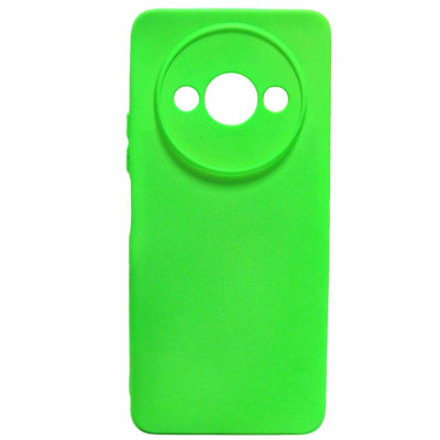Накладка (з мікрофіброю) Silicone Cover Lakshmi Full Camera (A) для Xiaomi Redmi A3- салатовий