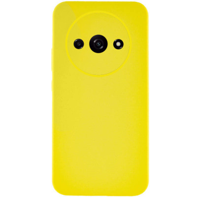 Накладка (з мікрофіброю) Silicone Cover Lakshmi Full Camera (A) для Xiaomi Redmi A3- жовтий