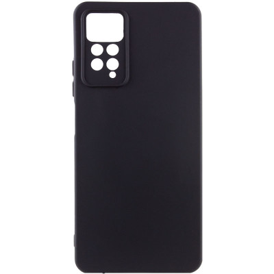 Накладка (з мікрофіброю) Silicone Cover Lakshmi Full Camera (A) для Xiaomi Redmi Note 11 4G / Note 11S- чорний