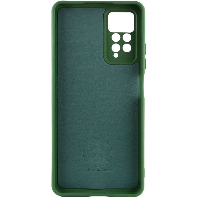 Накладка (з мікрофіброю) Silicone Cover Lakshmi Full Camera (A) для Xiaomi Redmi Note 11 4G / Note 11S- темно-зелений