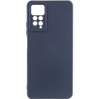 Накладка (з мікрофіброю) Silicone Cover Lakshmi Full Camera (A) для Xiaomi Redmi Note 11 Pro 4G / 5G / Redmi Note 12 Pro 4G / Note 11E Pro- темно-синій