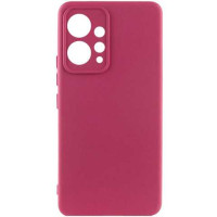 Накладка (з мікрофіброю) Silicone Cover Lakshmi Full Camera (A) для Xiaomi Redmi Note 12 4G- марсала