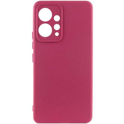 Накладка (з мікрофіброю) Silicone Cover Lakshmi Full Camera (A) для Xiaomi Redmi Note 12 4G- марсала