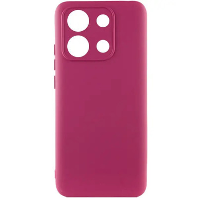 Накладка (з мікрофіброю) Silicone Cover Lakshmi Full Camera (A) для Xiaomi Redmi Note 13 Pro 4G / Poco M6 Pro 4G / Redmi Note 14s- марсала
