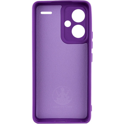 Накладка (з мікрофіброю) Silicone Cover Lakshmi Full Camera (A) для Xiaomi Redmi Note 13 Pro Plus- фіолетовий