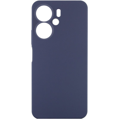 Накладка (з мікрофіброю) Silicone Cover Lakshmi Full Camera (AAA) для Xiaomi Redmi 13C 4G/5G / Poco C65 / Poco M6 5G- темно-синій