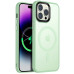Накладка Metal Buttons with Magnetic Colorful для iPhone 14 Pro (6.1``)- м`ятний Накладка Metal Buttons with Magnetic Colorful для iPhone 14 Pro (6.1``)- м`ятний