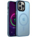 Накладка Metal Buttons with Magnetic Colorful для iPhone 14 Pro Max (6.7``)- блакитний