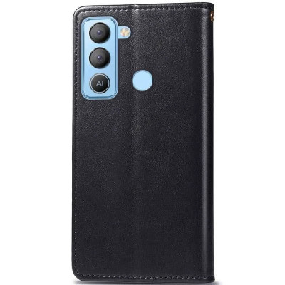 Чохол-книжка GETMAN Gallant шкіряний для TECNO Spark 5 LTE- чорний Чохол-книжка GETMAN Gallant шкіряний для TECNO Spark 5 LTE- чорний