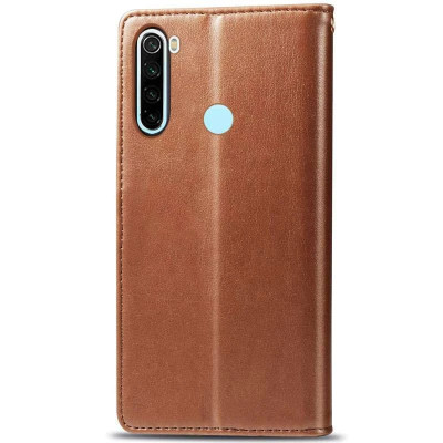 Чохол-книжка GETMAN Gallant шкіряний для Xiaomi Redmi Note 8T- коричневий