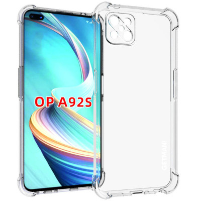 Накладка GETMAN посилені кути для Oppo A92s- прозорий Накладка GETMAN посилені кути для Oppo A92s- прозорий