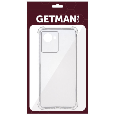 Накладка GETMAN посилені кути для Realme C30- прозорий Накладка GETMAN посилені кути для Realme C30- прозорий