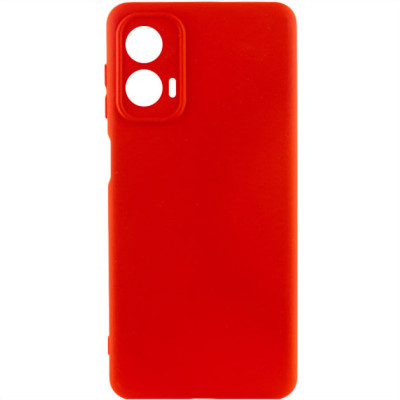 Накладка (з мікрофіброю) Silicone Cover Lakshmi Full Camera для Motorola Moto G24- червоний
