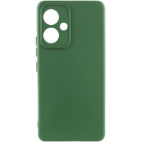 Накладка (з мікрофіброю) Silicone Cover Lakshmi Full Camera для Xiaomi Redmi 13 4G / Poco M6 4G- темно-зелений